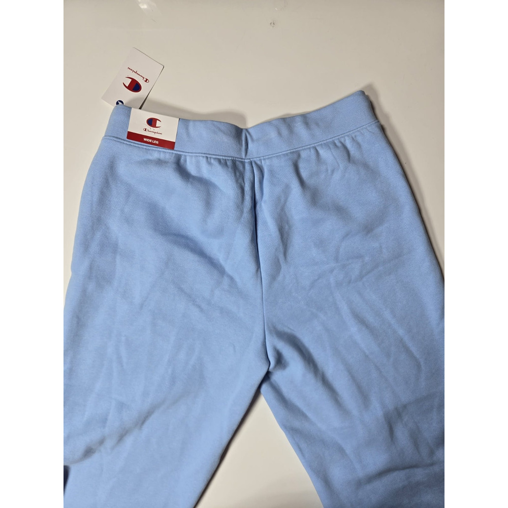 Champion Women’s Blue Wide‑Leg Sweatpants Size XL Cotton Logo Relaxed New - Picture 5 of 5